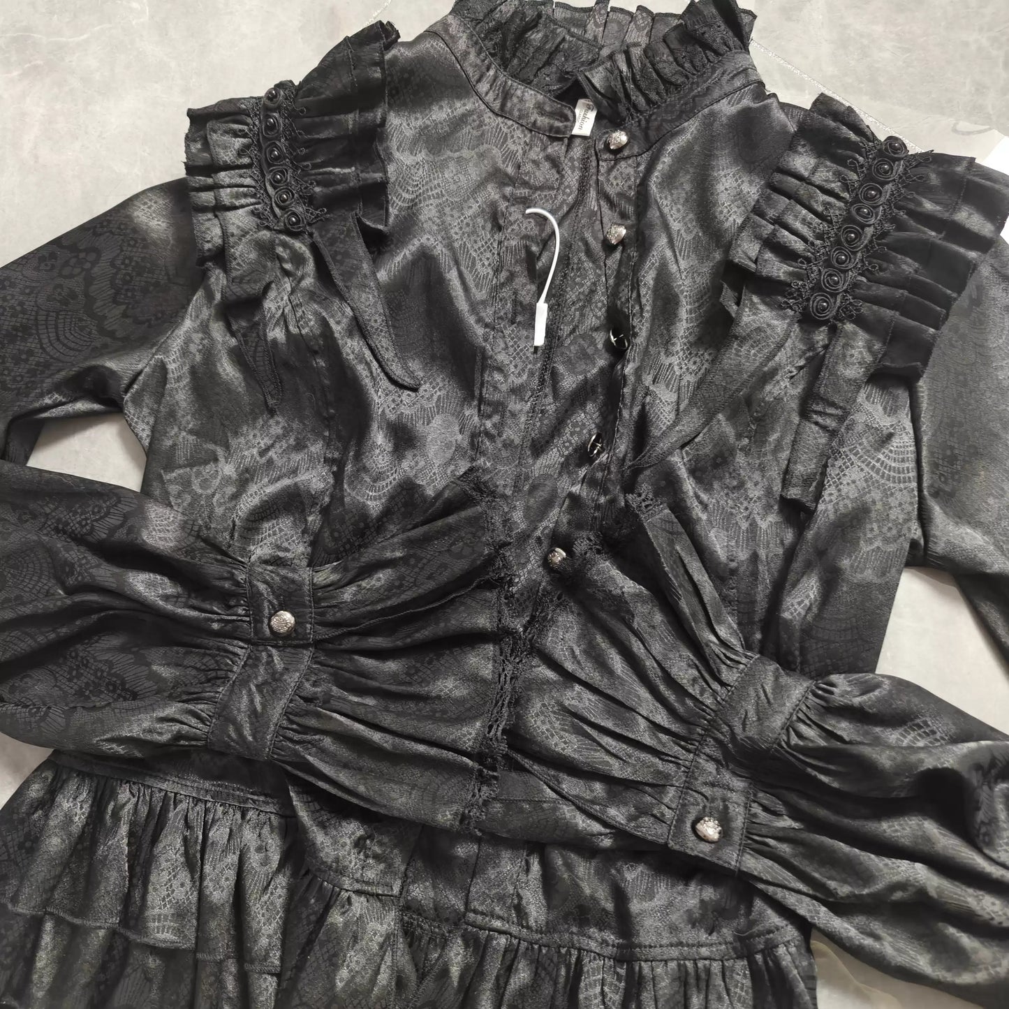 Victorian Gotik Uzun Kollu Bluz