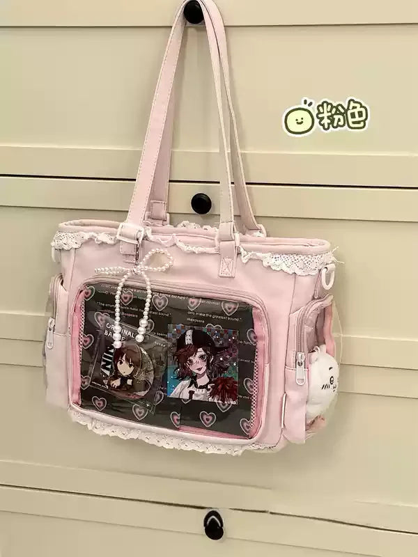 Eprolo Ballet Girl Ita crossbody bag with single shoulder strap in stylish Japanese design, featuring colorful floral patterns.