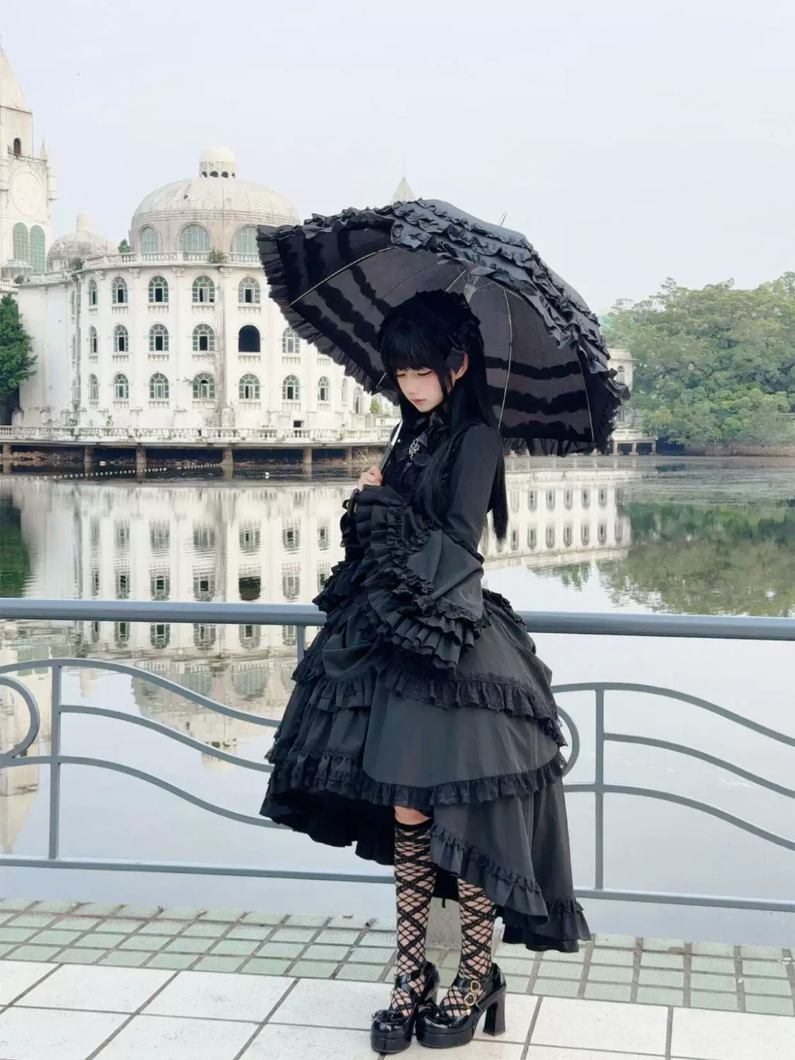 Eski Çağ Gotik Lolita Elbise 2 Parça - ürün görseli 6