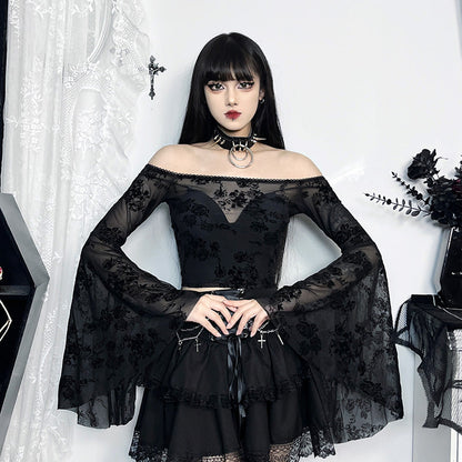 Gothic Zincir Detaylı Katmanlı Etek