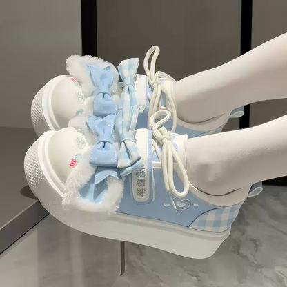 Peluş Fiyonklu Platform Spor Ayakkabı - ürün görseli 4