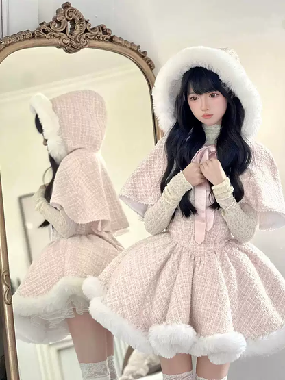 Prenses Model Kürklü Lolita Elbise