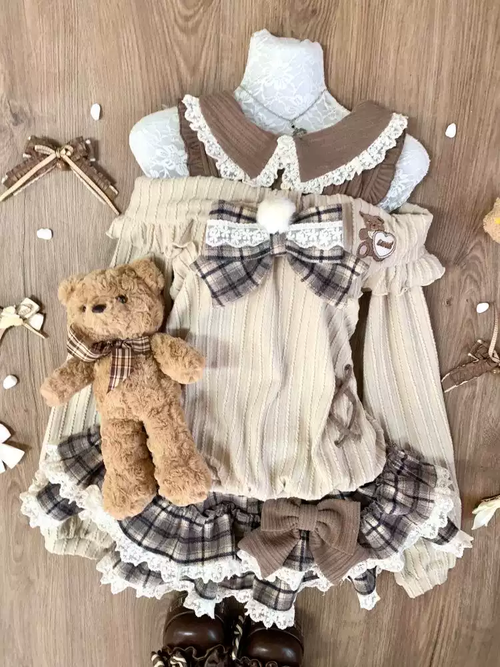 Sütlü Kahve Lolita Üst&Etek Seti