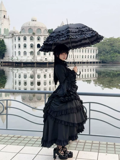 Eski Çağ Gotik Lolita Elbise 2 Parça