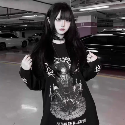 Uzun Oversize Gotik Tişört