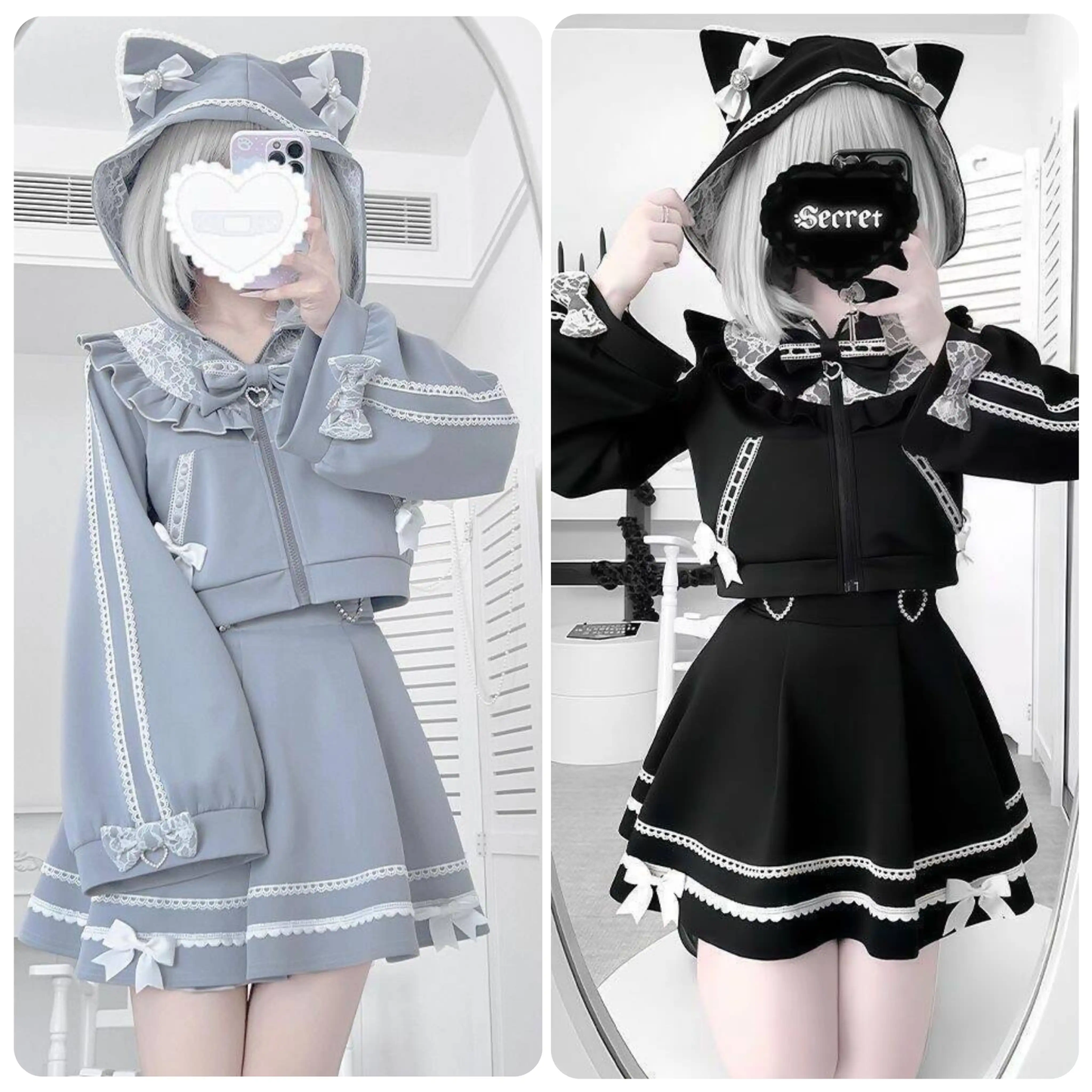 Kedi Kulaklı Japon Stil Takım