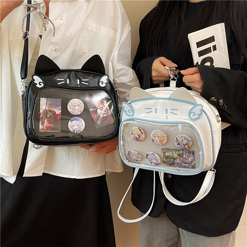 Y2K Kedi figürlü eprolo İta crossbody çanta, renkli ve şık tasarım, küçük boyutlu ve taşınabilir çanta modeli