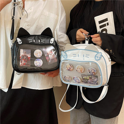Y2K Kedi figürlü eprolo İta crossbody çanta, renkli ve şık tasarım, küçük boyutlu ve taşınabilir çanta modeli
