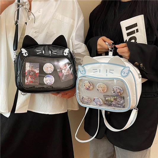 Y2K Kedi figürlü eprolo İta crossbody çanta, renkli ve şık tasarım, küçük boyutlu ve taşınabilir çanta modeli