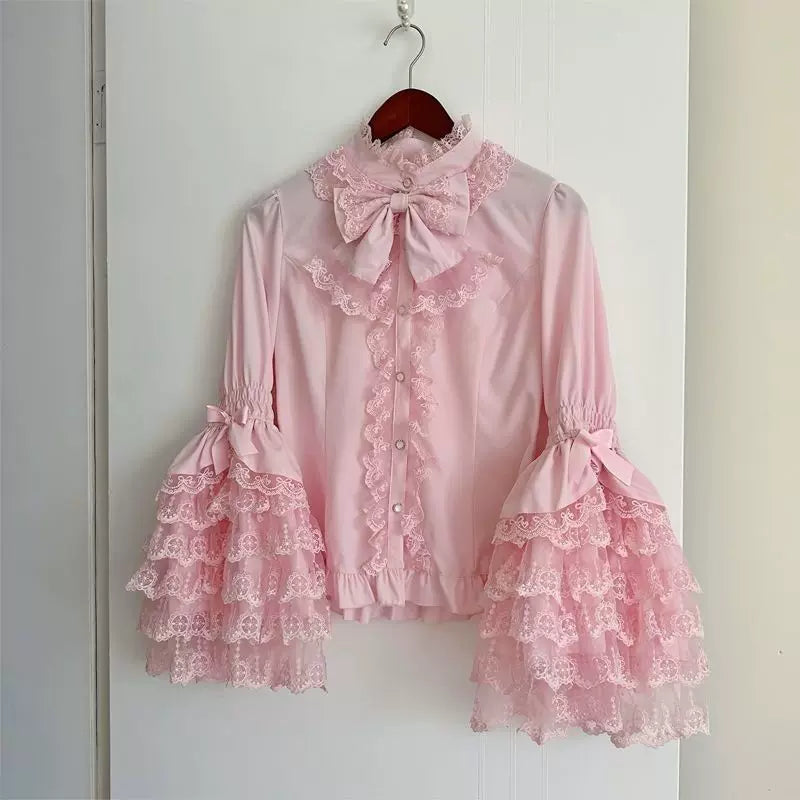 Kawaii Lolita Askılı Elbise / Gömlek Seti