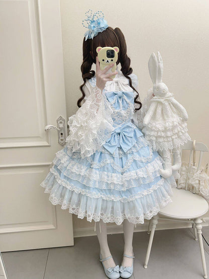 Kawaii Lolita Askılı Elbise / Gömlek Seti