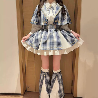 Vintage Ekose Lolita Elbise