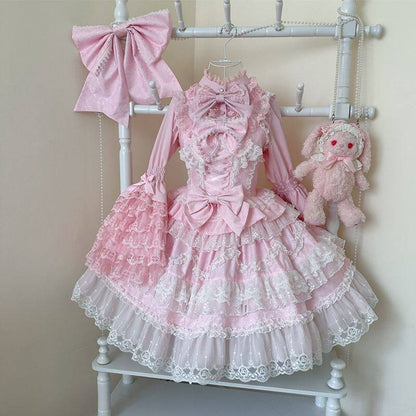 Kawaii Lolita Askılı Elbise / Gömlek Seti