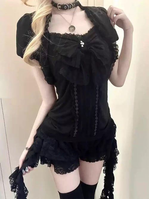 Raven Lace Üç Parça Takım