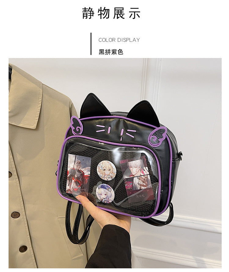 Eprolo Y2K Kedi figürlü İta crossbody çanta with colorful design and adjustable strap, casual accessory for everyday wear.