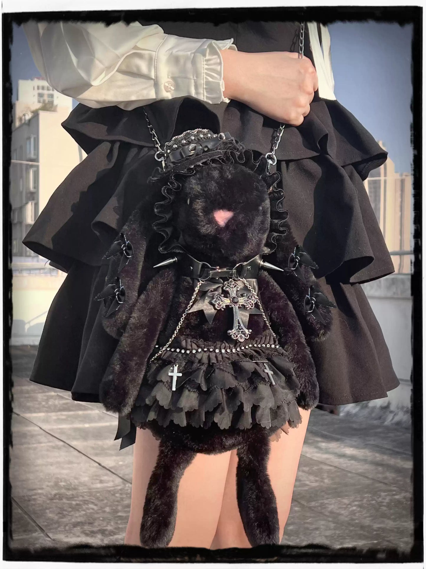 Gothic Tavşan Peluş Omuz Çantası