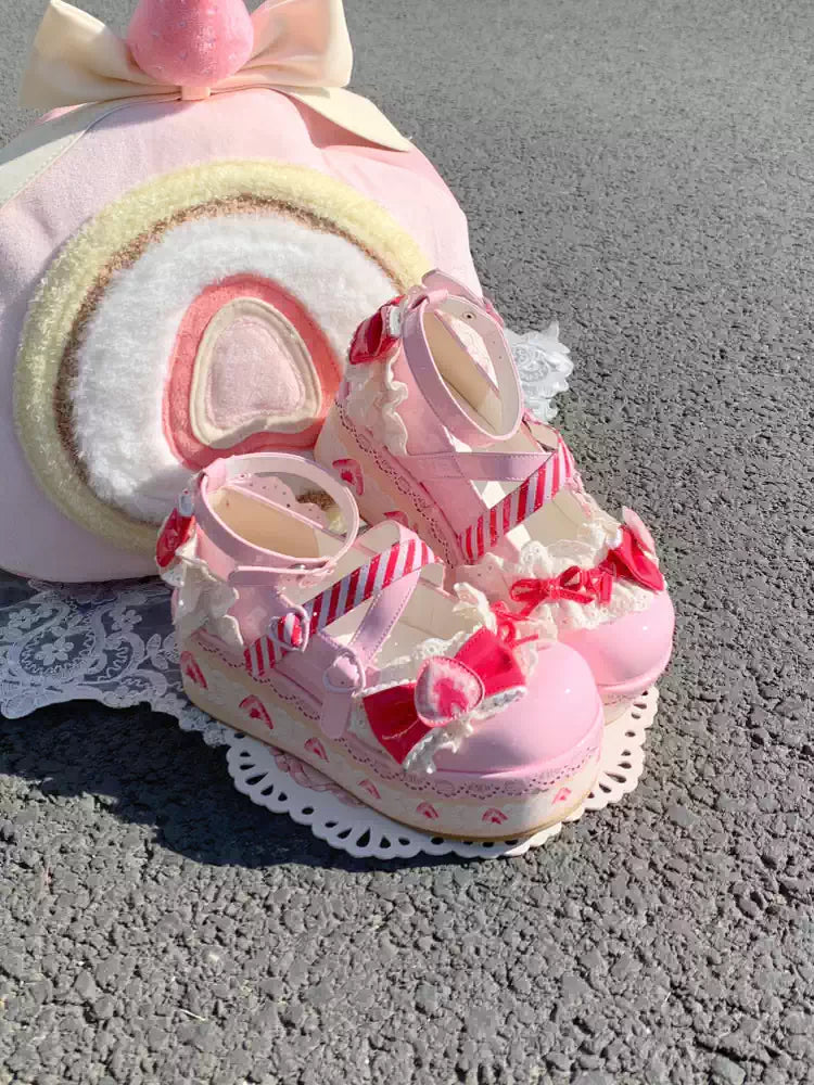 Strawberry Limited Lolita Platform Ayakkabı - 5