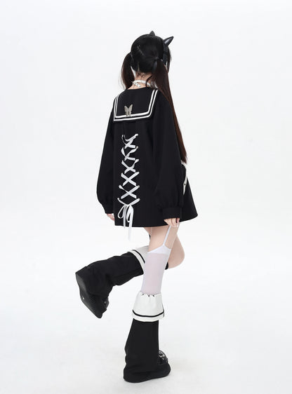 Kelebek Detaylı Şık Oversize Ceket