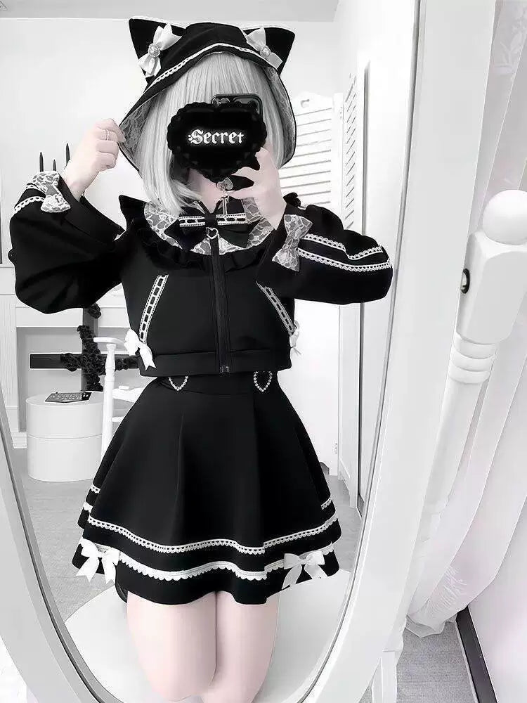 Kedi Kulaklı Japon Stil Takım