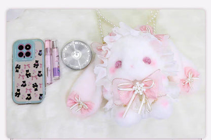 Pembe Lolita Tavşan Peluş Çanta