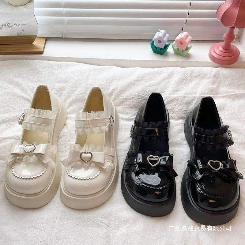 Eprolo Mary Jane Lolita shoes with thick sole and bow detail, featuring a stylish and feminine design.