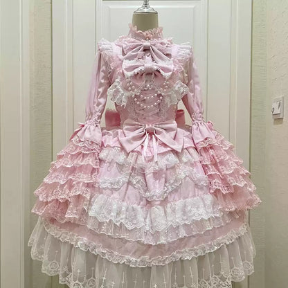 Kawaii Lolita Askılı Elbise / Gömlek Seti