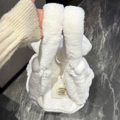 Pelüş Tavşan Kulaklı Sırt Çantası — Yumuşak Büyük Kulaklı Backpack - 2