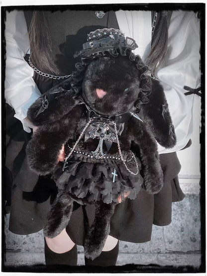 Gothic Tavşan Peluş Omuz Çantası