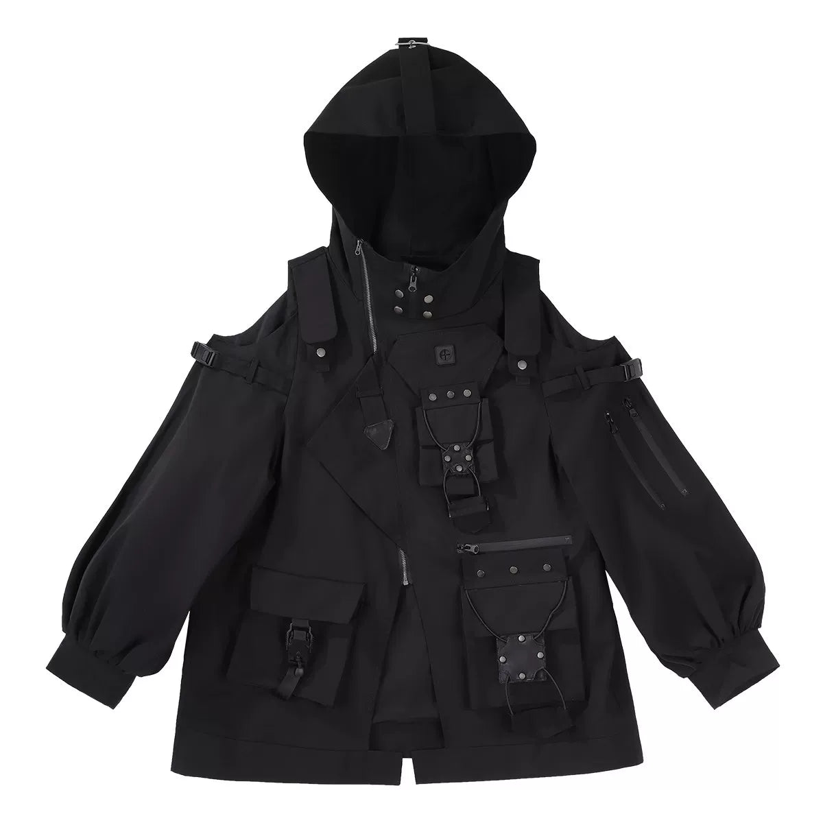 Lolita Makineci Kapüşonlu Üst + Şort + Bacak Kılıfı (S–XL)