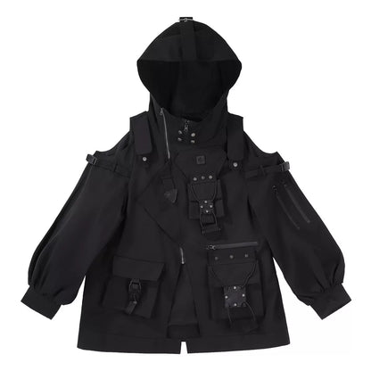 Lolita Makineci Kapüşonlu Üst + Şort + Bacak Kılıfı (S–XL)