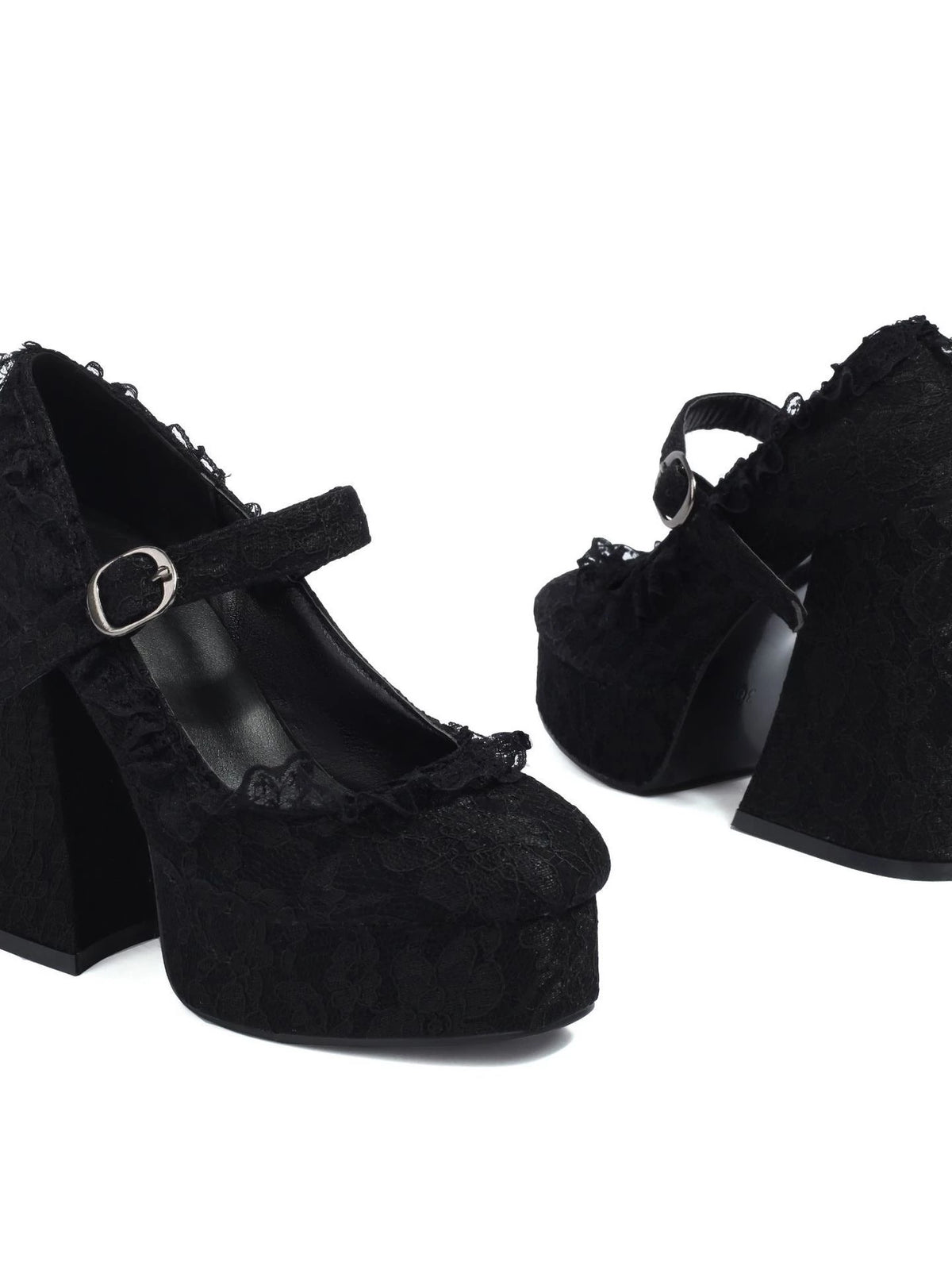 Lolita Dantel Mary Jane Platform Topuklu (35-43) - 5