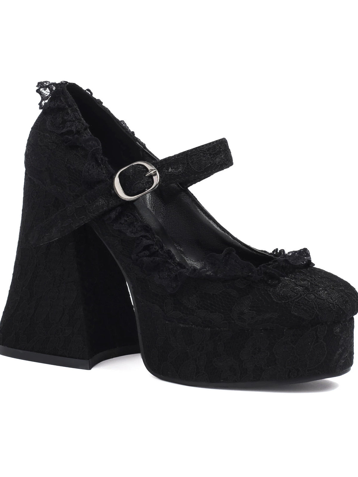 Lolita Dantel Mary Jane Platform Topuklu (35-43) - 4