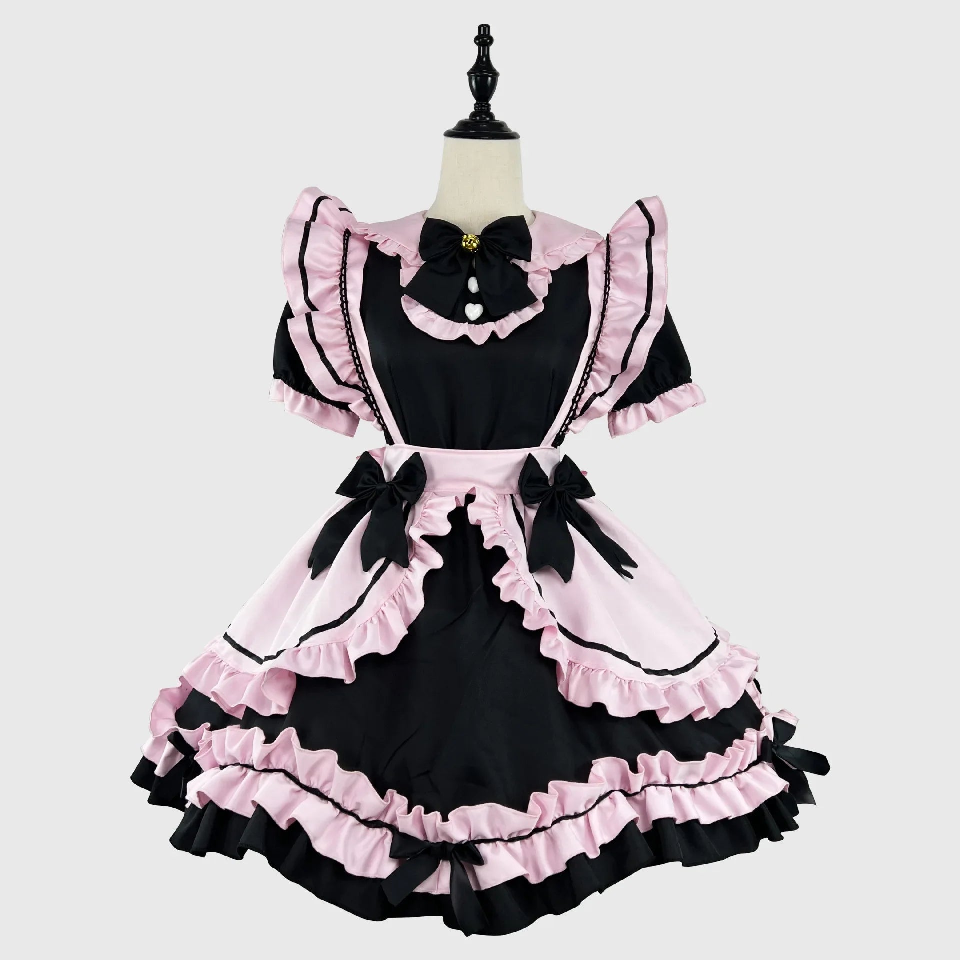 Kawaii maid cosplay dress by eprolo featuring a cute, frilly design with lace details and a bow, perfect for costume parties or themed events.