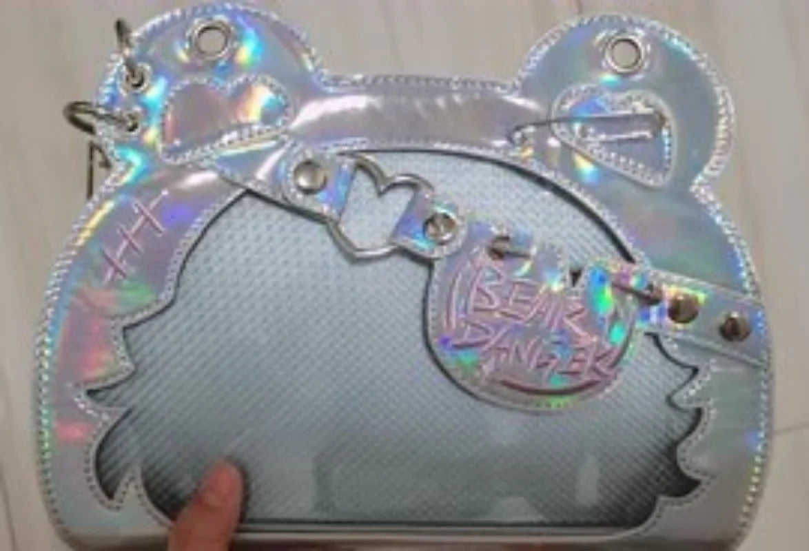 Kawaii Ayıcık şeffaf ita çanta from eprolo featuring a cute bear design and transparent body, perfect for stylish carrying.