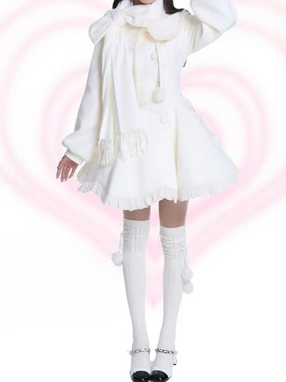 Japon Kawaii Lolita elbise with contrast details, featuring a cute, elegant design and intricate patterns, by eprolo.