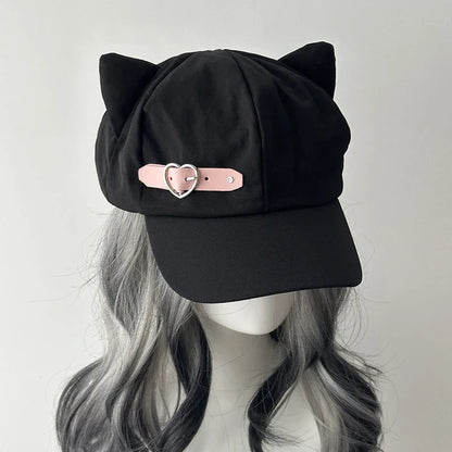 Eprolo Kedi Kulaklı Ressam Şapka featuring cat ear design and vibrant colors, ideal for creative artists and costume wear.