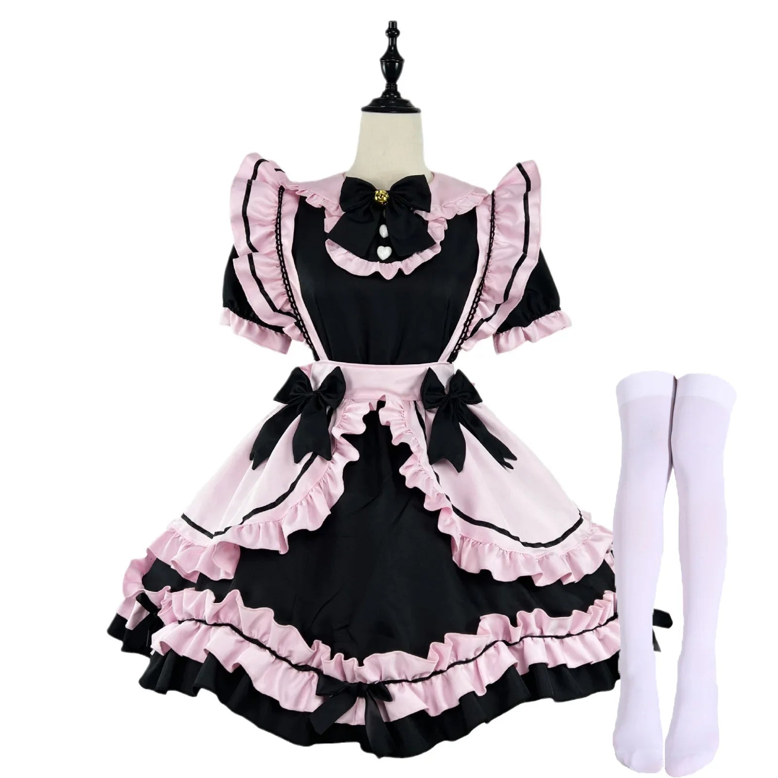 Kawaii maid cosplay dress by eprolo featuring a cute, frilly design with lace details and a matching apron for costume costumes