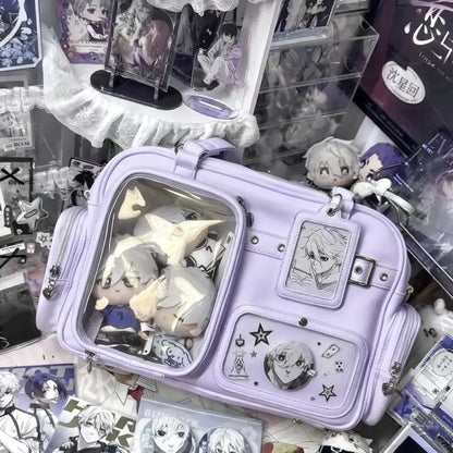 Harajuku 20cm Pin Doll Ita Çanta by eprolo featuring colorful pin doll design on a stylish bag.