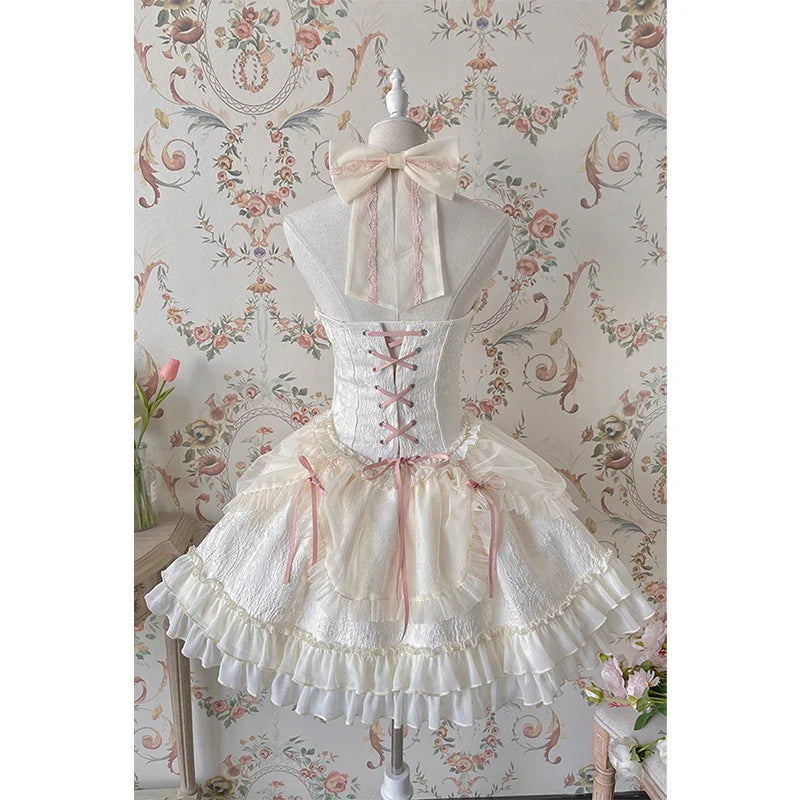 Kawaii Lolita Fiyonk Detaylı Mini Elbise