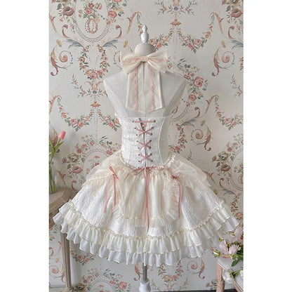 Kawaii Lolita Fiyonk Detaylı Mini Elbise