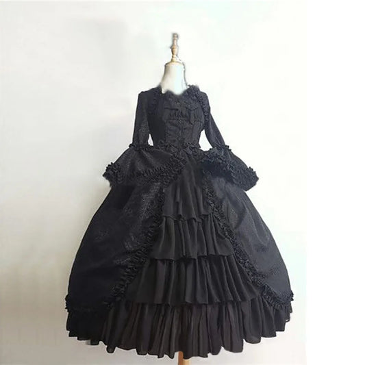 Gothic retro dress by eprolo featuring a dark, vintage-inspired design with lace details and a fitted silhouette.