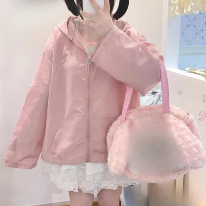 Grunge Tavşan Kafalı Lolita Zipper