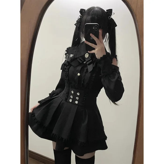 Eprolo Jirai Kei Lolita Kawaii shirt and skirt set featuring colorful, cute, and stylish Japanese-inspired fashion ensemble