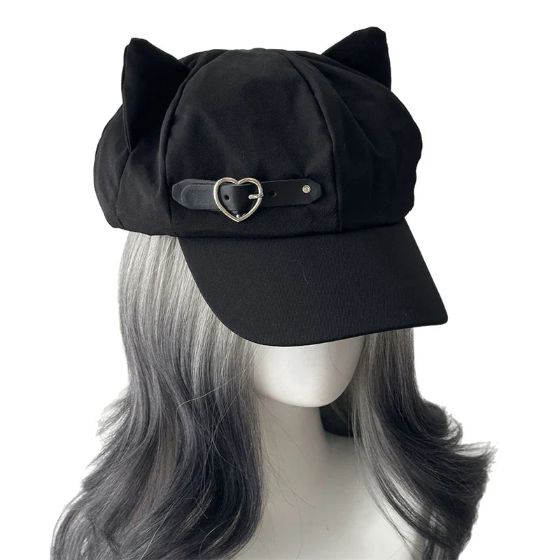 Eprolo Kedi Kulaklı Ressam Şapka featuring colorful cat ear design and painter's style, suitable for creative costume or cosplay.