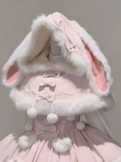 Cute Lolita dress set with bunny details, featuring two matching dresses from eprolo in a charming, playful style.