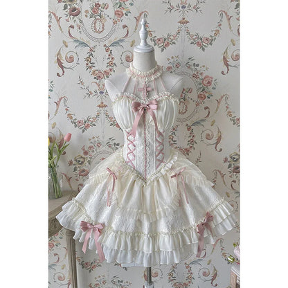 Kawaii Lolita Fiyonk Detaylı Mini Elbise