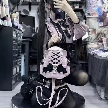 Japon Stil Kedi Kulaklı Omuz Çantası