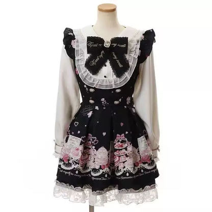 Vintage Sweet Lolita Katmanlı Elbise