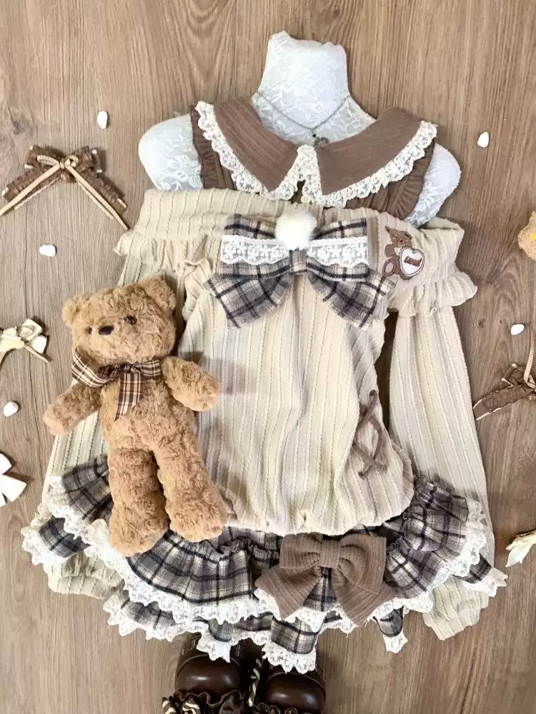 Sütlü Kahve Lolita Üst&Etek Seti