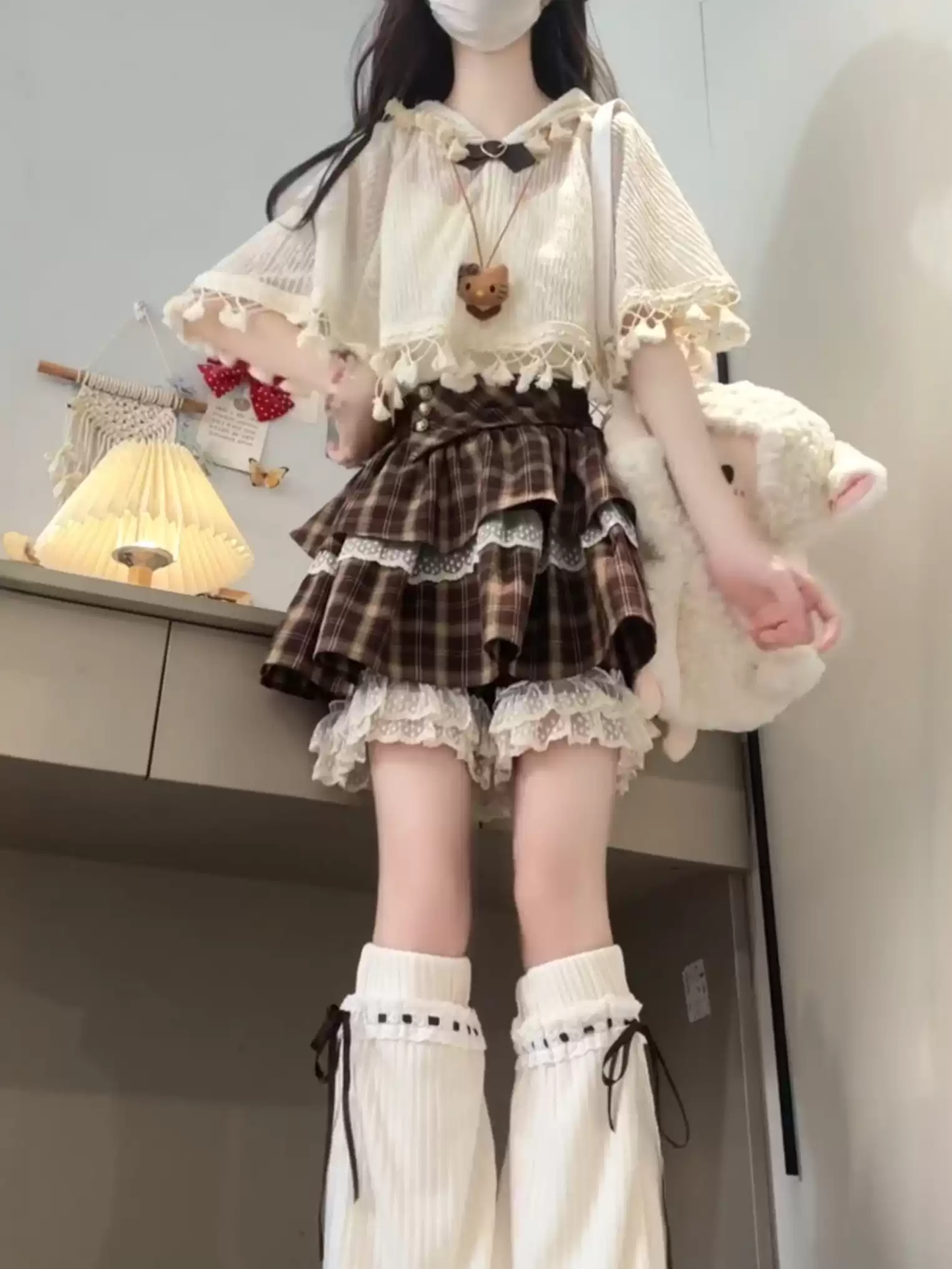 Vintage Ekoseli Lolita Set